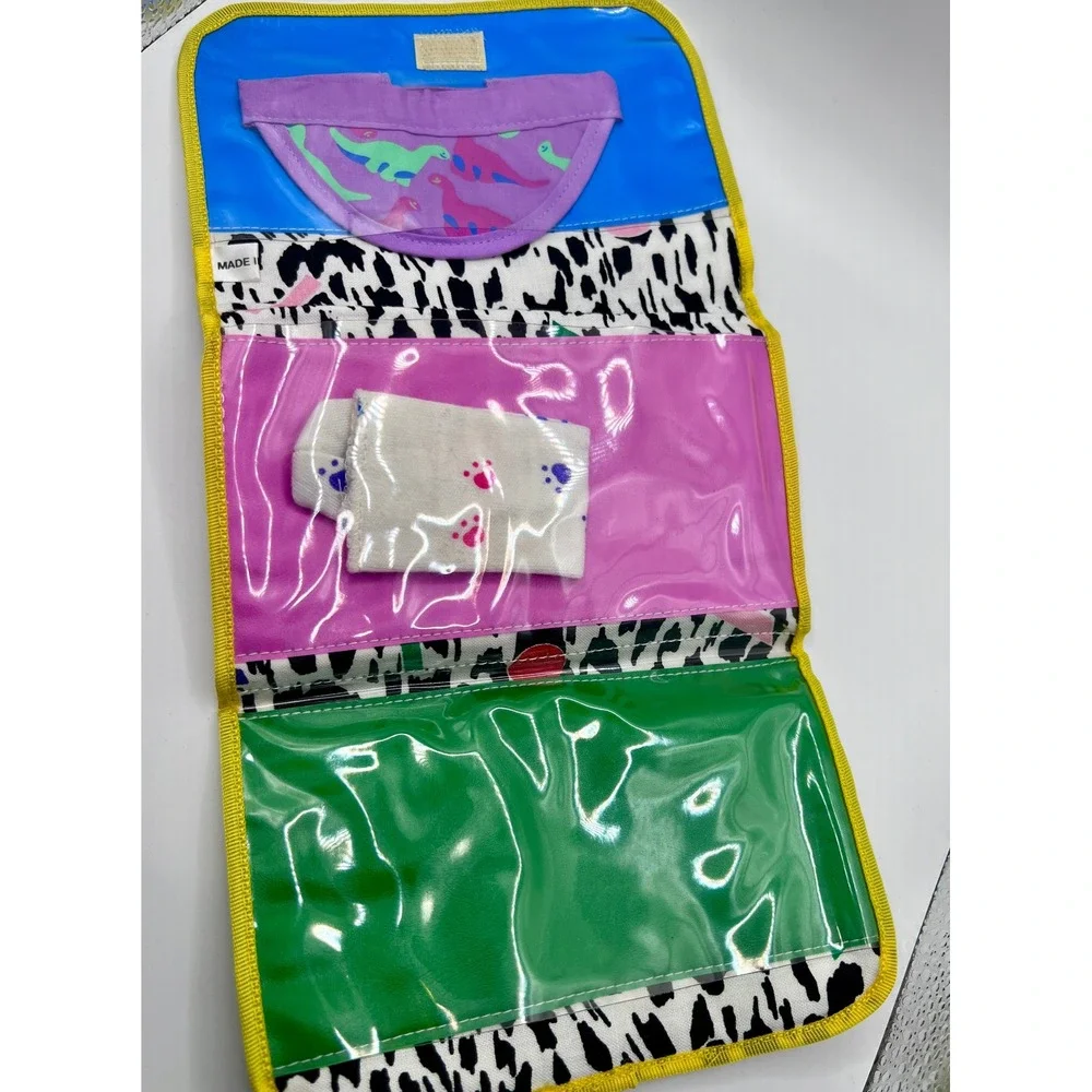 Mattel Hot Looks Doll Accessory Bag Set OS Multi Excellent 1980s Dino Visor Sock